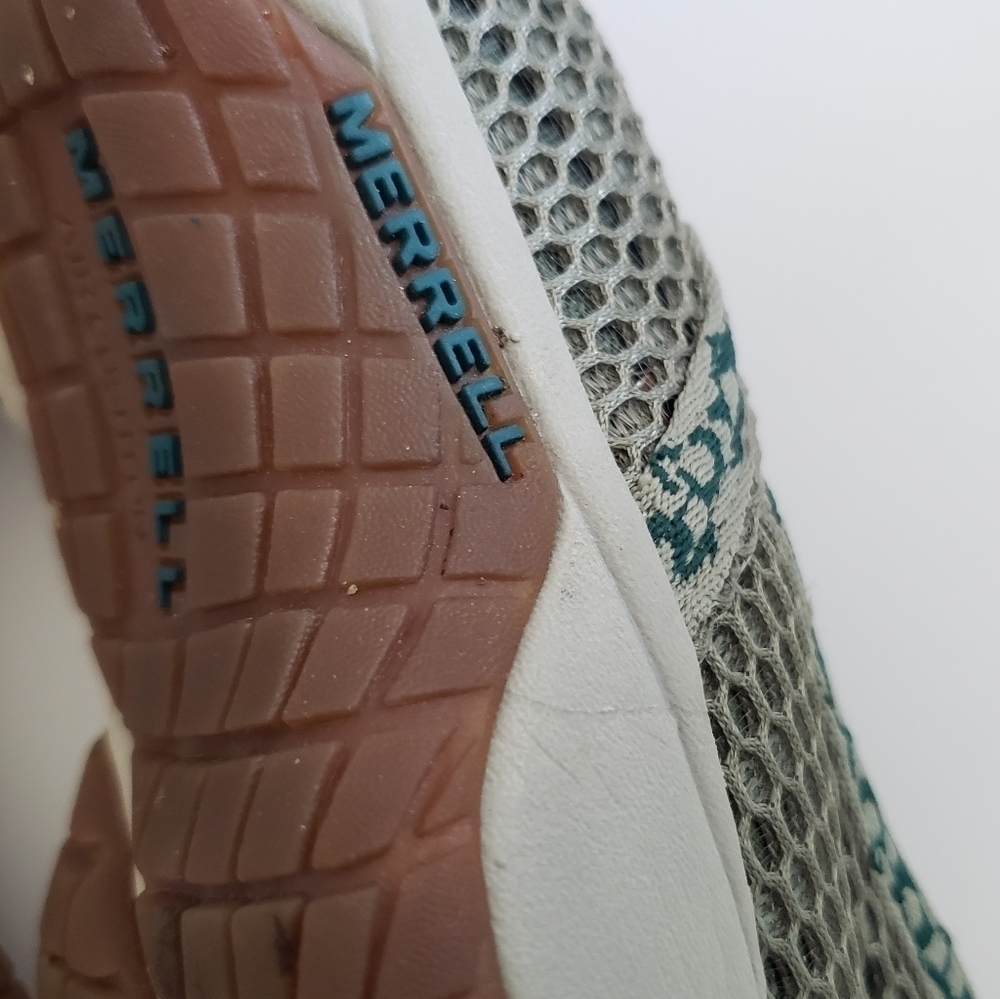 Merrell Encore Breeze Clog Style Sneakers Sz 6 Green White Sage Hiking Walking - Picture 10 of 11